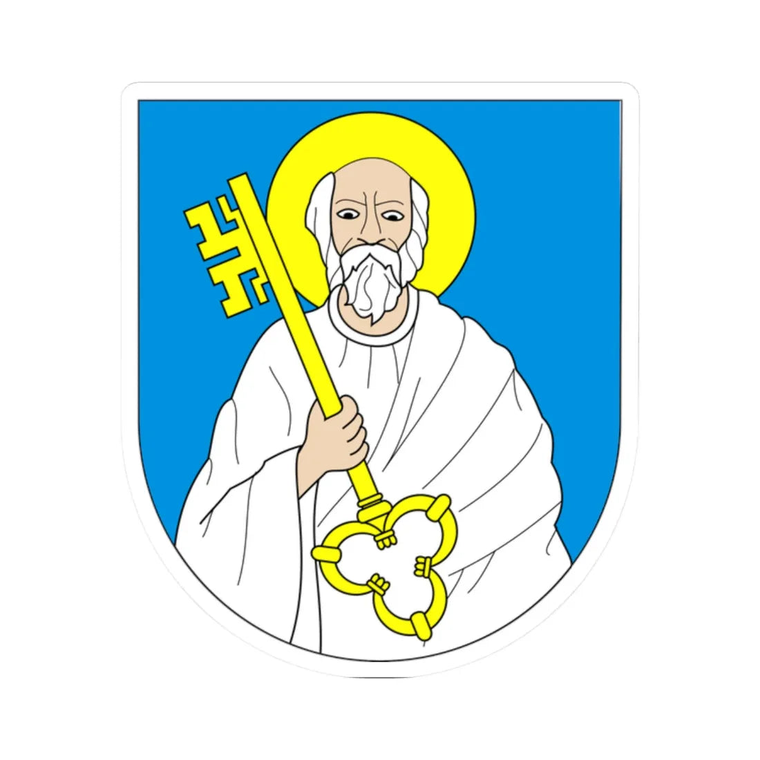 POL Ciechanów COA (Poland) (Coat of Arms) STICKER Vinyl Kiss-Cut Decal 2 Inch White - The Sticker Space