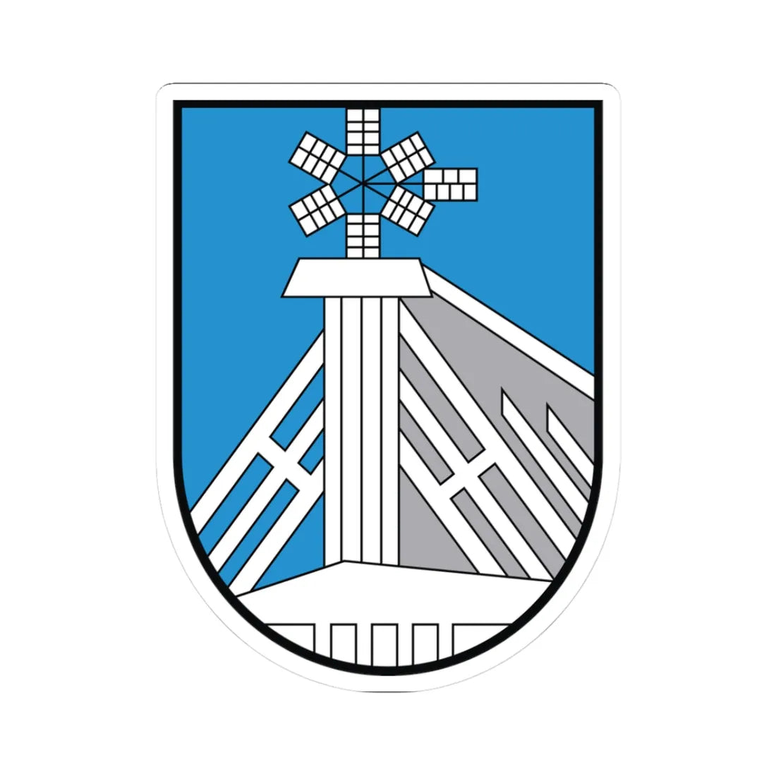 POL Ciechocinek COA 2003-2017 (Poland) (Coat of Arms) STICKER Vinyl Kiss-Cut Decal 3 Inch White - The Sticker Space