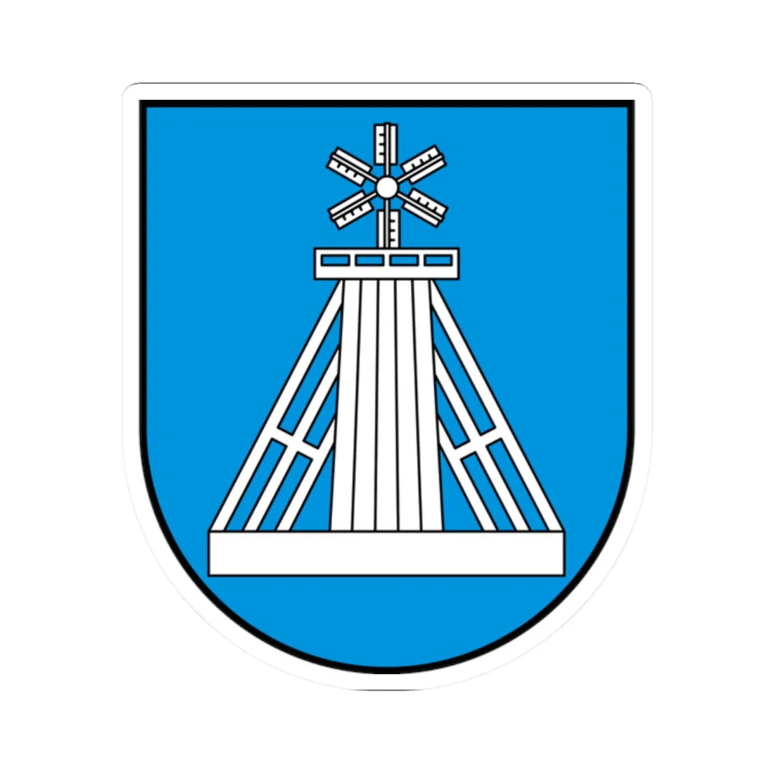 POL Ciechocinek COA (Poland) (Coat of Arms) STICKER Vinyl Kiss-Cut Decal 2 Inch White - The Sticker Space