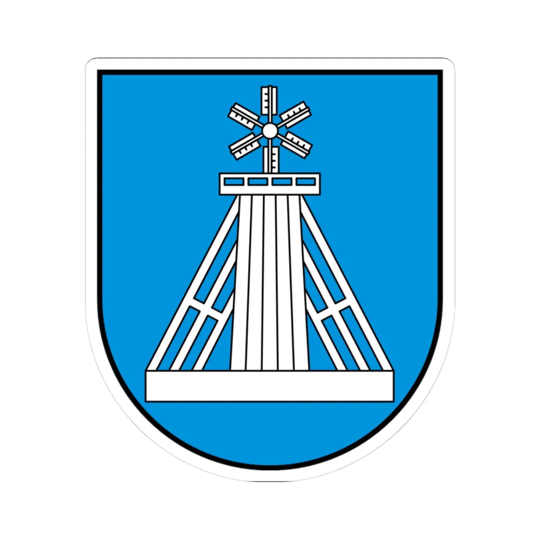 POL Ciechocinek COA (Poland) (Coat of Arms) STICKER Vinyl Kiss-Cut Decal 3 Inch White - The Sticker Space