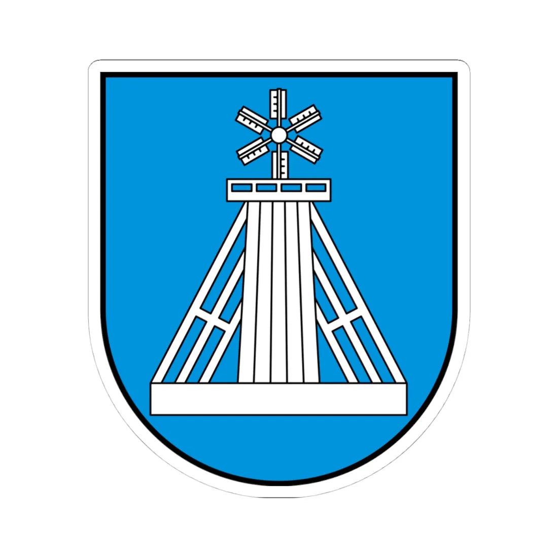 POL Ciechocinek COA (Poland) (Coat of Arms) STICKER Vinyl Kiss-Cut Decal 4 Inch White - The Sticker Space