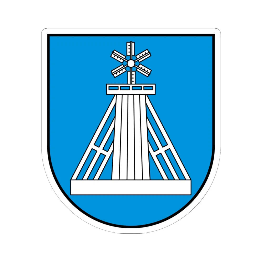 POL Ciechocinek COA (Poland) (Coat of Arms) STICKER Vinyl Kiss-Cut Decal 6 Inch White - The Sticker Space