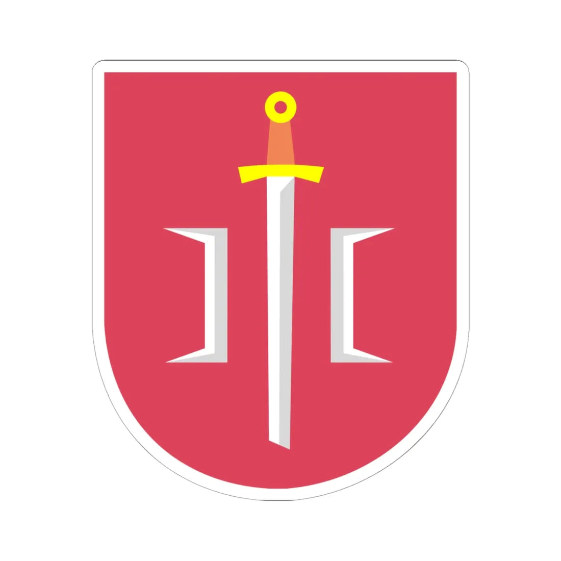 POL Cieszanów COA (Poland) (Coat of Arms) STICKER Vinyl Kiss-Cut Decal 6 Inch White - The Sticker Space