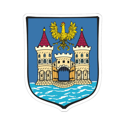 POL Cieszyn COA (Poland) (Coat of Arms) STICKER Vinyl Kiss-Cut Decal 6 Inch White - The Sticker Space