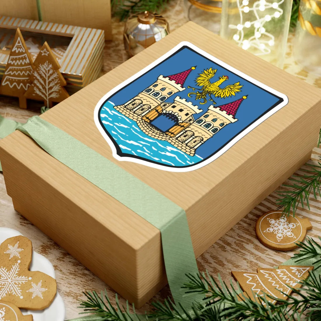 POL Cieszyn COA (Poland) (Coat of Arms) STICKER Vinyl Kiss-Cut Decal - The Sticker Space