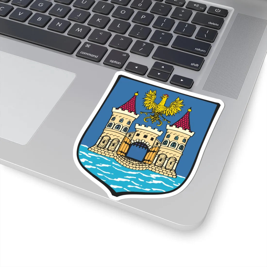 POL Cieszyn COA (Poland) (Coat of Arms) STICKER Vinyl Kiss-Cut Decal - The Sticker Space