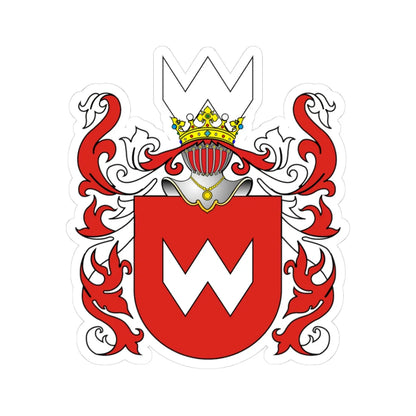 POL COA Abdank (Poland) (Coat of Arms) STICKER Vinyl Kiss-Cut Decal 3 Inch White - The Sticker Space