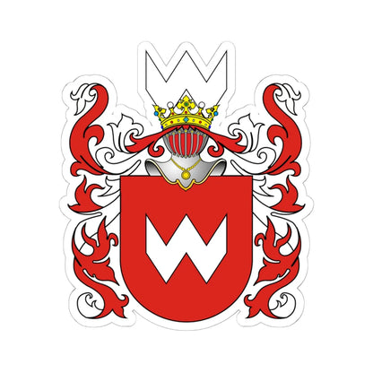POL COA Abdank (Poland) (Coat of Arms) STICKER Vinyl Kiss-Cut Decal 6 Inch White - The Sticker Space