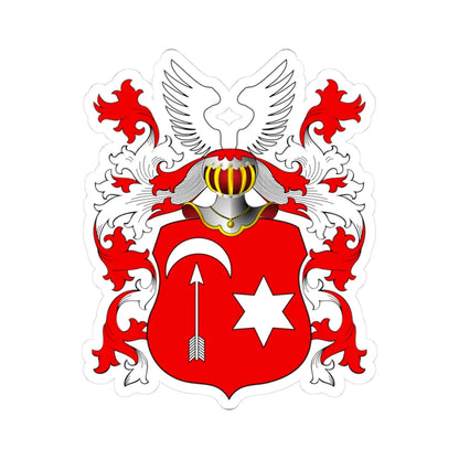 POL COA Adamowicz alt (Poland) (Coat of Arms) STICKER Vinyl Kiss-Cut Decal 3 Inch White - The Sticker Space