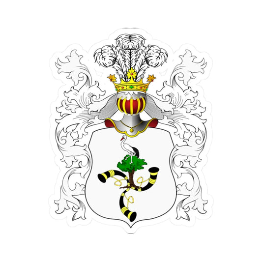 POL COA Adamowicz III (Poland) (Coat of Arms) STICKER Vinyl Kiss-Cut Decal 2 Inch White - The Sticker Space
