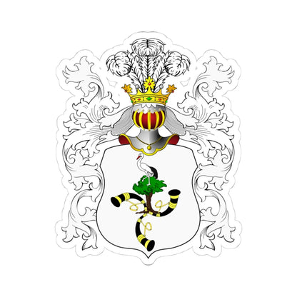 POL COA Adamowicz III (Poland) (Coat of Arms) STICKER Vinyl Kiss-Cut Decal 4 Inch White - The Sticker Space