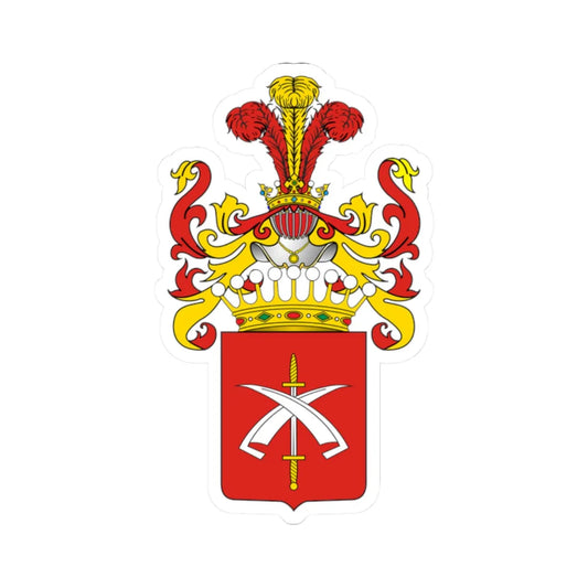 POL COA Aleksandrowicz hrabia (Poland) (Coat of Arms) STICKER Vinyl Kiss-Cut Decal 2 Inch White - The Sticker Space