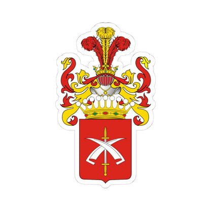 POL COA Aleksandrowicz hrabia (Poland) (Coat of Arms) STICKER Vinyl Kiss-Cut Decal 4 Inch White - The Sticker Space