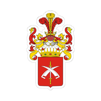 POL COA Aleksandrowicz hrabia (Poland) (Coat of Arms) STICKER Vinyl Kiss-Cut Decal 6 Inch White - The Sticker Space