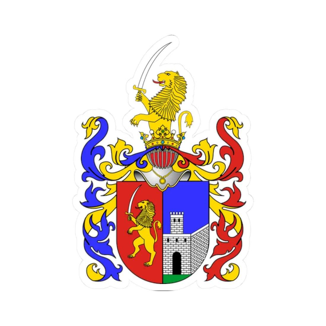 POL COA Arszeniewski (Russia) (Coat of Arms) STICKER Vinyl Kiss-Cut Decal 2 Inch White - The Sticker Space