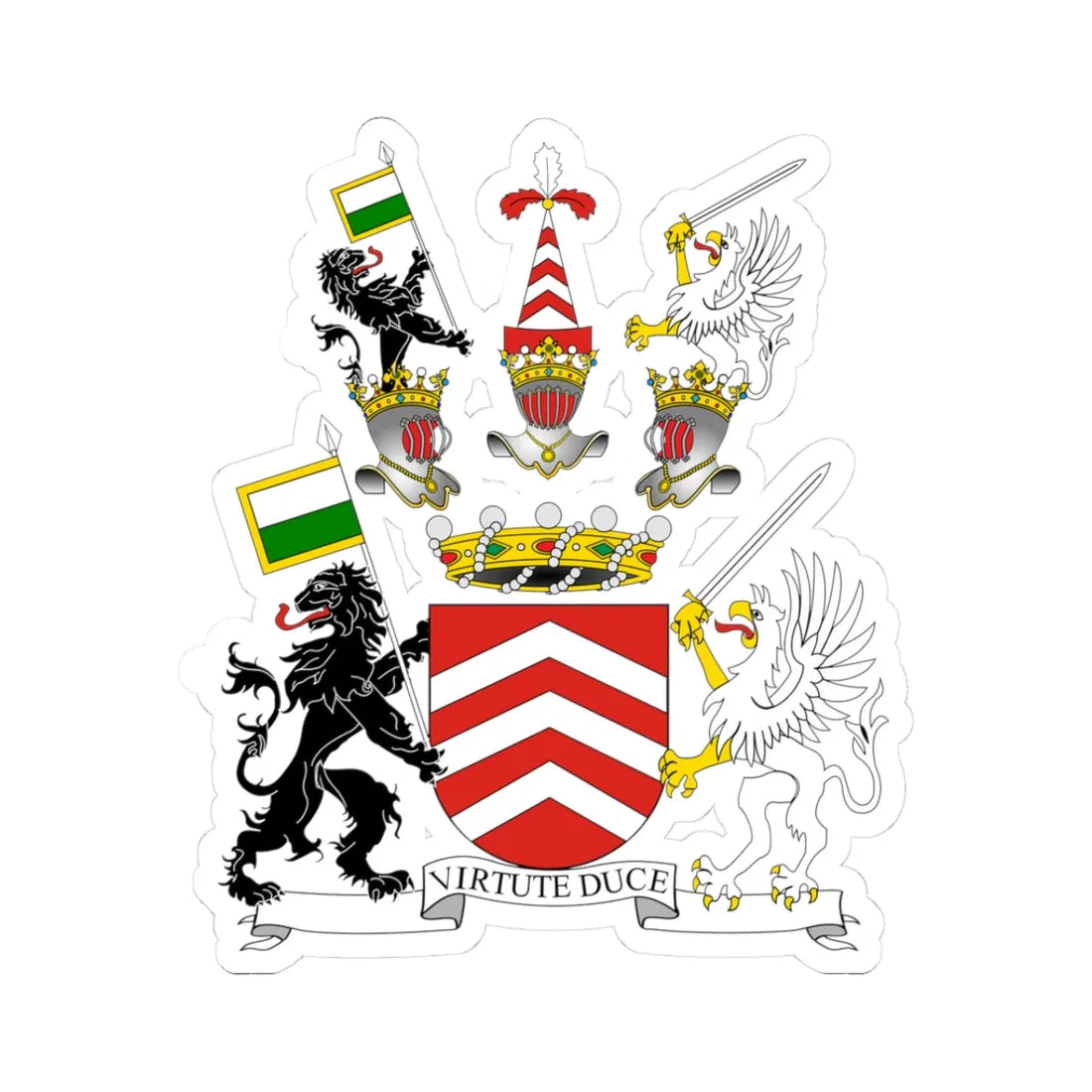 POL COA Asch (Russia) (Coat of Arms) STICKER Vinyl Kiss-Cut Decal 3 Inch White - The Sticker Space