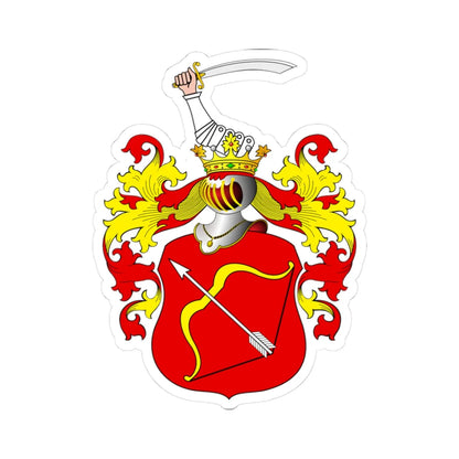 POL COA Assanowicz alt (Poland) (Coat of Arms) STICKER Vinyl Kiss-Cut Decal 3 Inch White - The Sticker Space