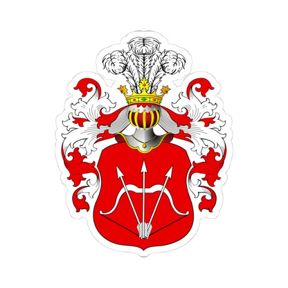 POL COA Assanowicz II (Poland) (Coat of Arms) STICKER Vinyl Kiss-Cut Decal 4 Inch White - The Sticker Space