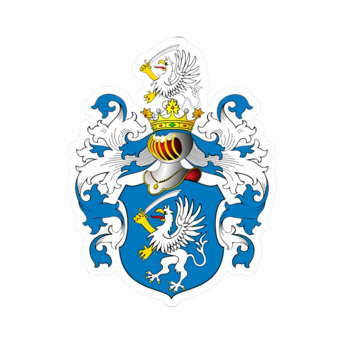 POL COA Bałła alt (Poland) (Coat of Arms) STICKER Vinyl Kiss-Cut Decal 2 Inch White - The Sticker Space