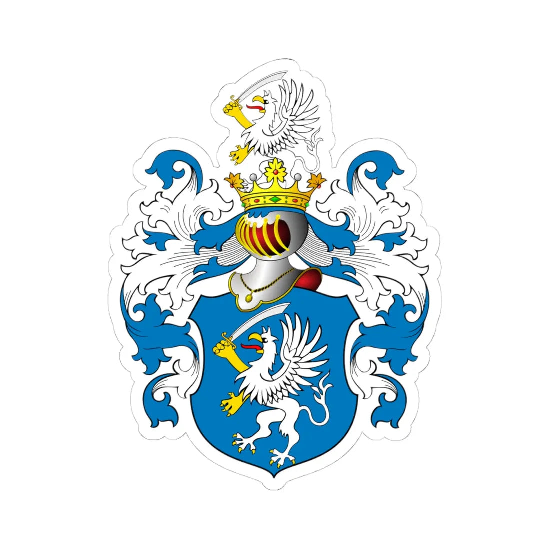 POL COA Bałła alt (Poland) (Coat of Arms) STICKER Vinyl Kiss-Cut Decal 4 Inch White - The Sticker Space