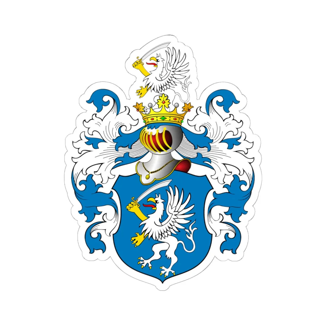 POL COA Bałła alt (Poland) (Coat of Arms) STICKER Vinyl Kiss-Cut Decal 6 Inch White - The Sticker Space