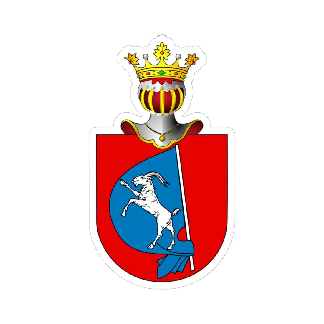 POL COA Bałaban alt (Poland) (Coat of Arms) STICKER Vinyl Kiss-Cut Decal 4 Inch White - The Sticker Space