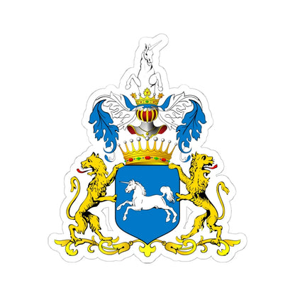 POL COA Badeni 1887 (Poland) (Coat of Arms) STICKER Vinyl Kiss-Cut Decal 6 Inch White - The Sticker Space