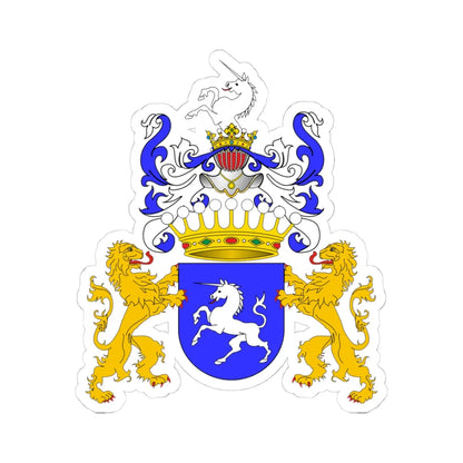 POL COA Badeni (Poland) (Coat of Arms) STICKER Vinyl Kiss-Cut Decal 4 Inch White - The Sticker Space