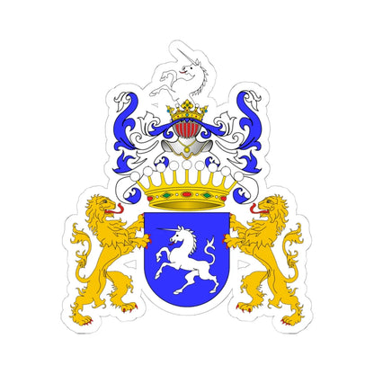 POL COA Badeni (Poland) (Coat of Arms) STICKER Vinyl Kiss-Cut Decal 6 Inch White - The Sticker Space