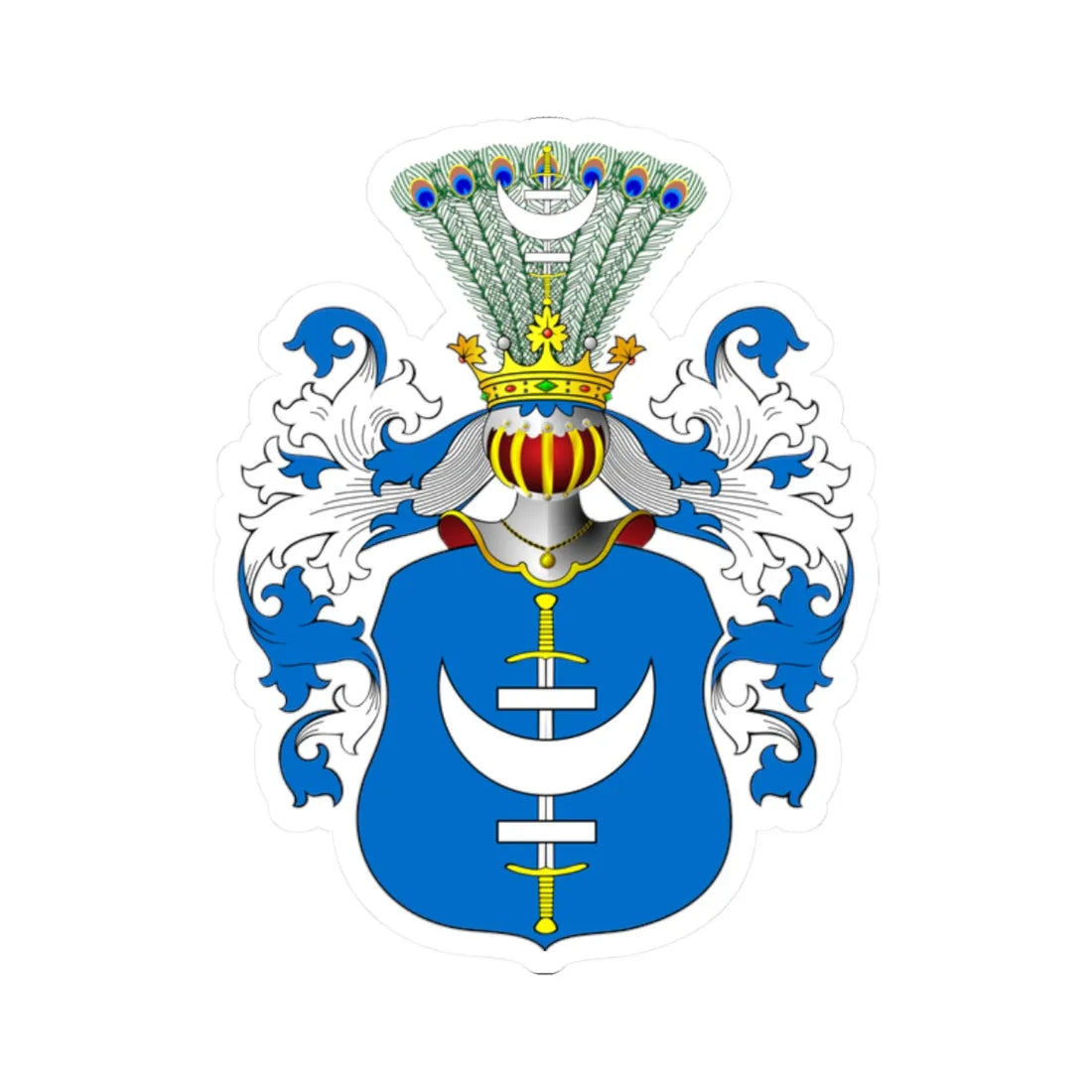 POL COA Błażewski (Poland) (Coat of Arms) STICKER Vinyl Kiss-Cut Decal 2 Inch White - The Sticker Space