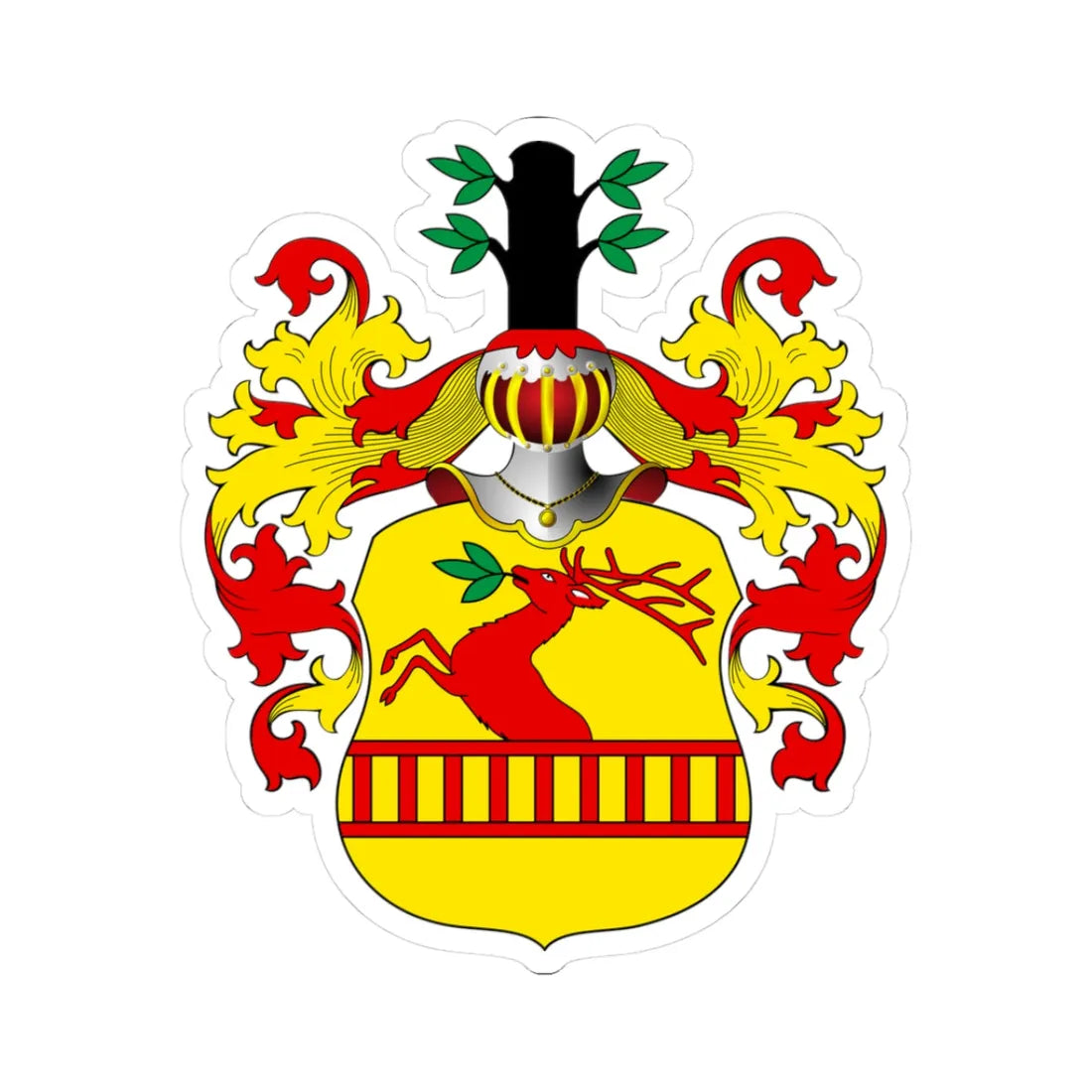 POL COA Bałga alt (Poland) (Coat of Arms) STICKER Vinyl Kiss-Cut Decal 3 Inch White - The Sticker Space