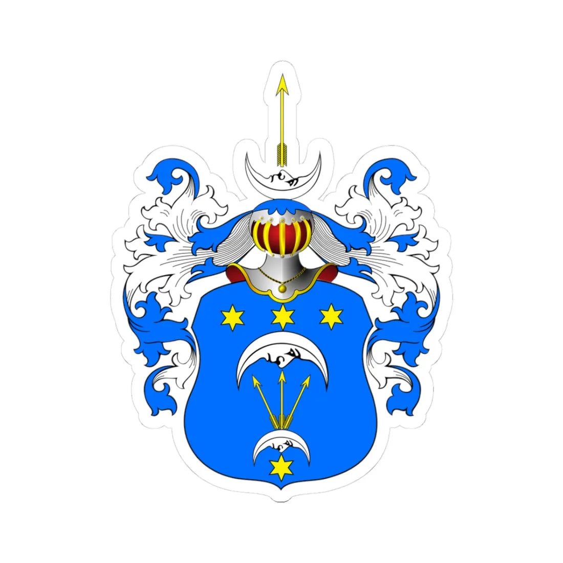 POL COA Barcz III a (Poland) (Coat of Arms) STICKER Vinyl Kiss-Cut Decal 3 Inch White - The Sticker Space