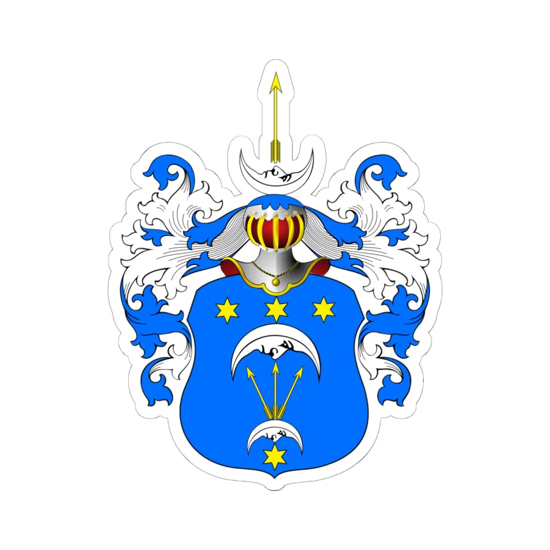 POL COA Barcz III a (Poland) (Coat of Arms) STICKER Vinyl Kiss-Cut Decal 6 Inch White - The Sticker Space