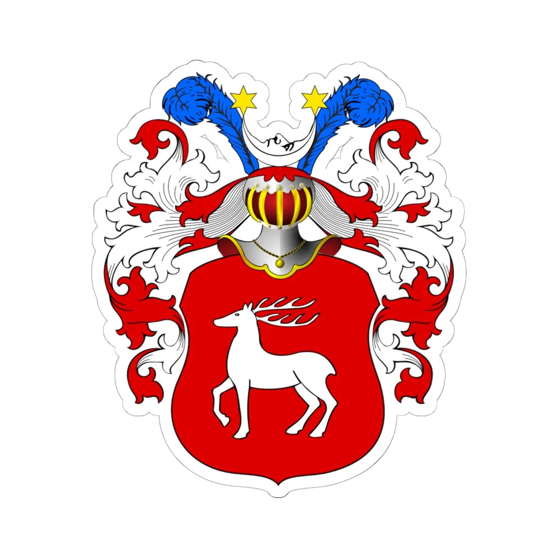 POL COA Bartsch II a (Poland) (Coat of Arms) STICKER Vinyl Kiss-Cut Decal 6 Inch White - The Sticker Space