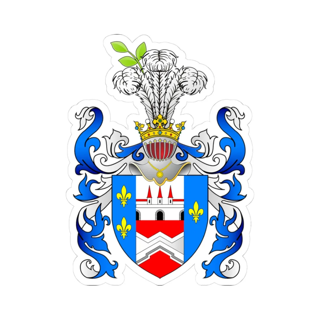 POL CoA Bastion (Poland) (Coat of Arms) STICKER Vinyl Kiss-Cut Decal 3 Inch White - The Sticker Space