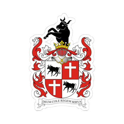 POL COA Bawół II (Poland) (Coat of Arms) STICKER Vinyl Kiss-Cut Decal 4 Inch White - The Sticker Space