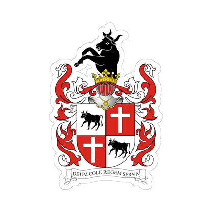 POL COA Bawół II (Poland) (Coat of Arms) STICKER Vinyl Kiss-Cut Decal 6 Inch White - The Sticker Space