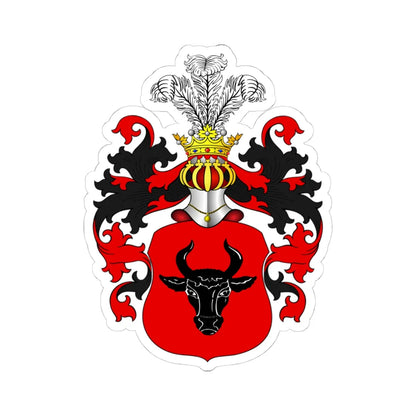 POL COA Bawola Głowa (Poland) (Coat of Arms) STICKER Vinyl Kiss-Cut Decal 4 Inch White - The Sticker Space