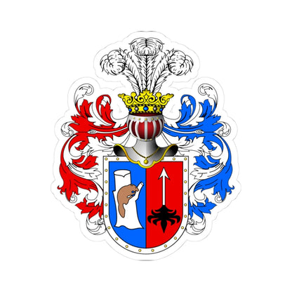 POL COA Bóbr (Poland) (Coat of Arms) STICKER Vinyl Kiss-Cut Decal 3 Inch White - The Sticker Space