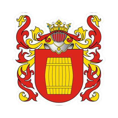 POL COA Beczka (Poland) (Coat of Arms) STICKER Vinyl Kiss-Cut Decal 2 Inch White - The Sticker Space