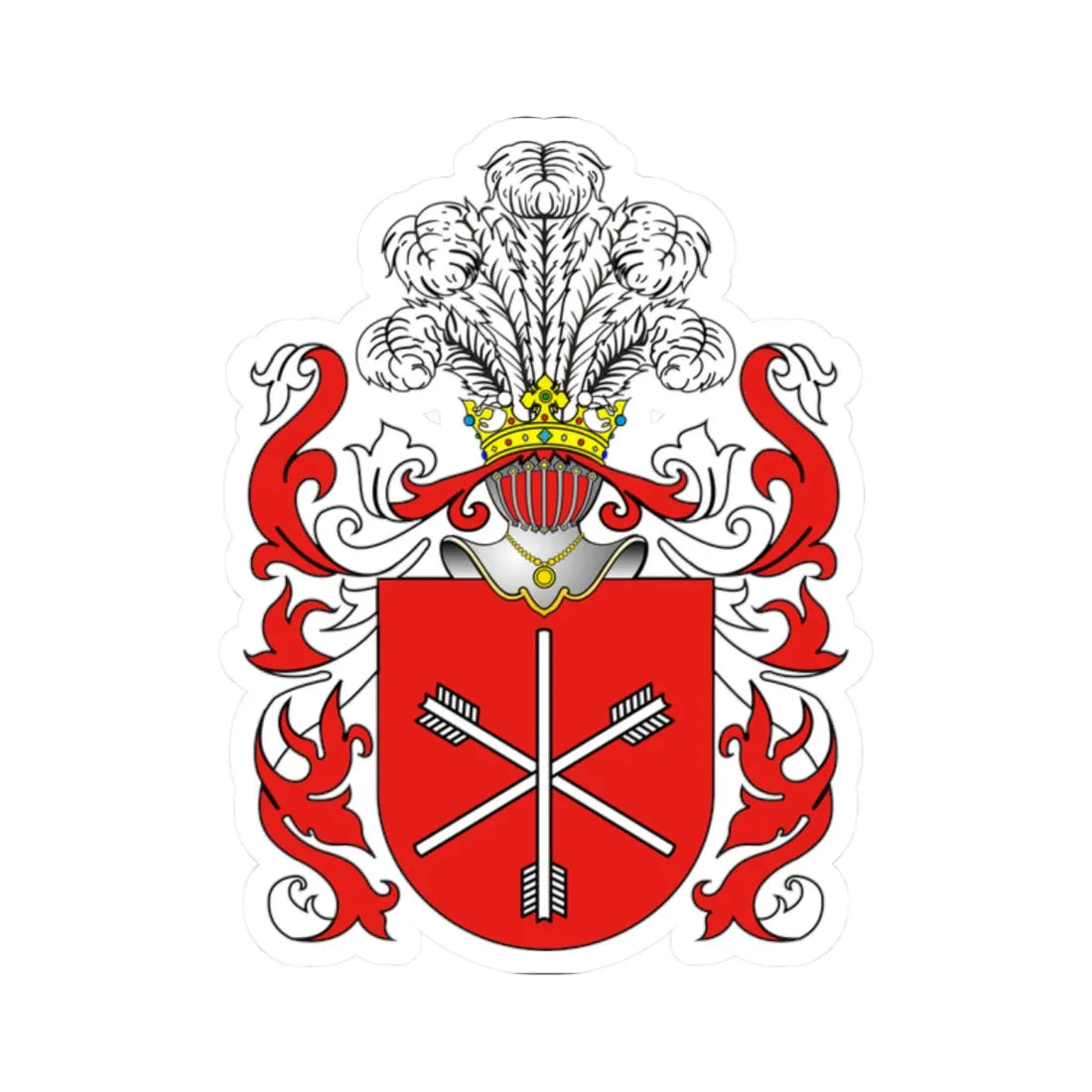 POL COA Bełty (Poland) (Coat of Arms) STICKER Vinyl Kiss-Cut Decal 2 Inch White - The Sticker Space