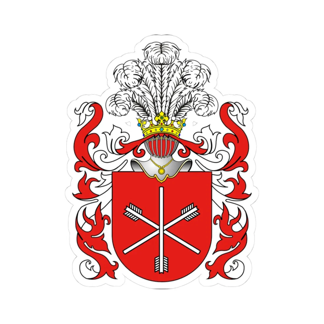 POL COA Bełty (Poland) (Coat of Arms) STICKER Vinyl Kiss-Cut Decal 3 Inch White - The Sticker Space