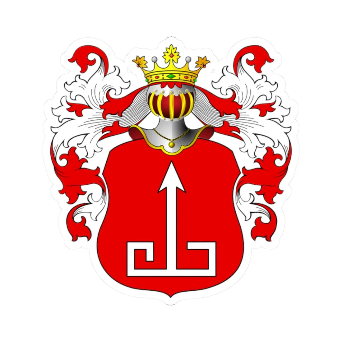 POL COA Bienicki (Poland) (Coat of Arms) STICKER Vinyl Kiss-Cut Decal 2 Inch White - The Sticker Space