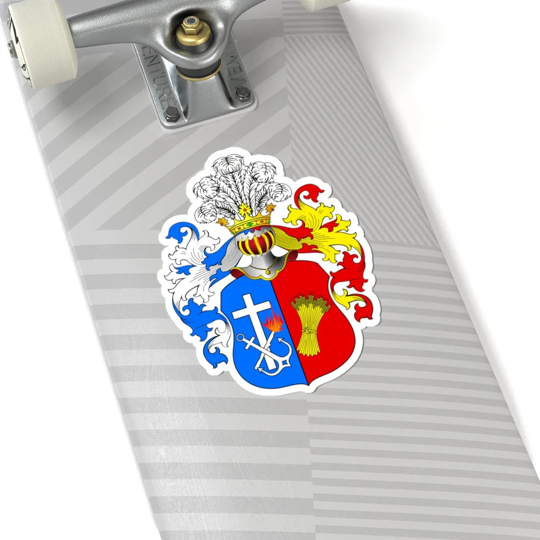 POL COA Biskupiec (Poland) (Coat of Arms) STICKER Vinyl Kiss-Cut Decal - The Sticker Space