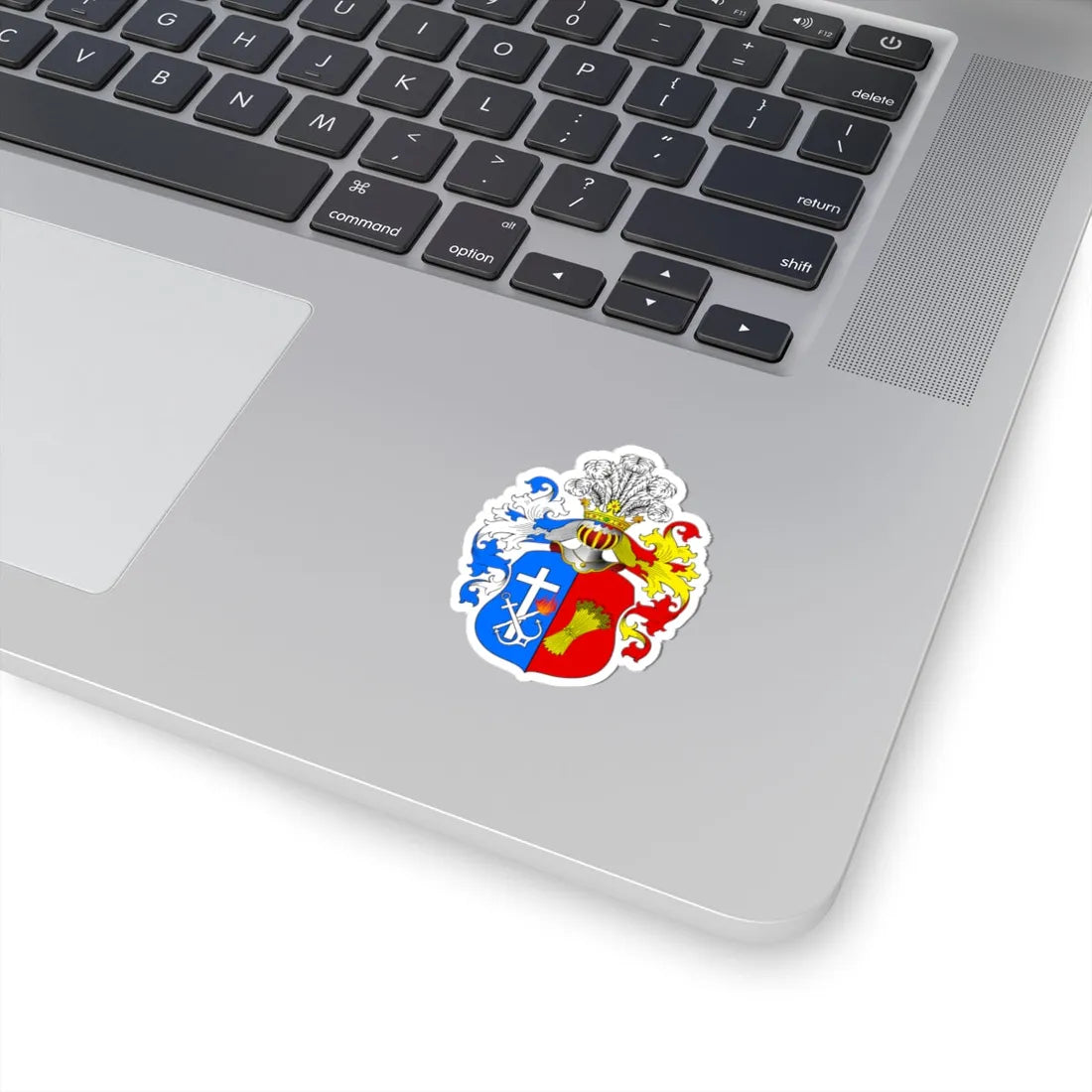 POL COA Biskupiec (Poland) (Coat of Arms) STICKER Vinyl Kiss-Cut Decal - The Sticker Space