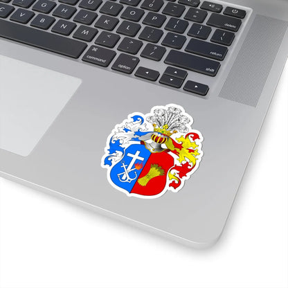POL COA Biskupiec (Poland) (Coat of Arms) STICKER Vinyl Kiss-Cut Decal - The Sticker Space