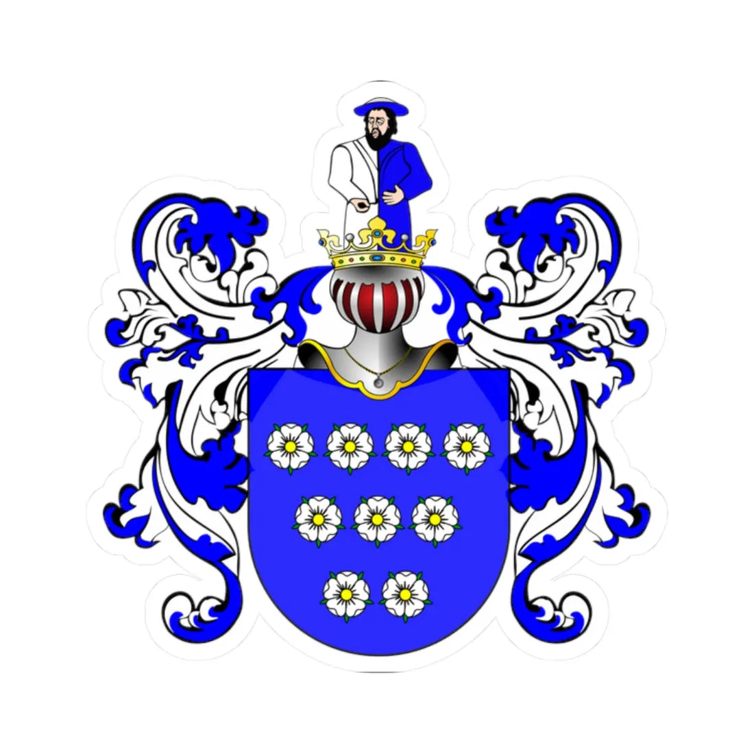 POL COA Blum (Poland) (Coat of Arms) STICKER Vinyl Kiss-Cut Decal 2 Inch White - The Sticker Space