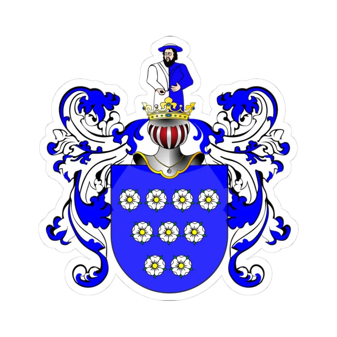 POL COA Blum (Poland) (Coat of Arms) STICKER Vinyl Kiss-Cut Decal 3 Inch White - The Sticker Space