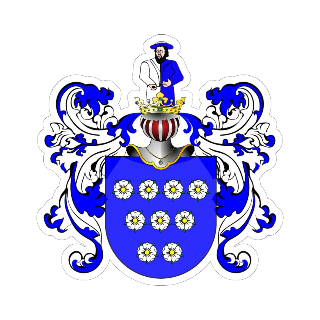 POL COA Blum (Poland) (Coat of Arms) STICKER Vinyl Kiss-Cut Decal 6 Inch White - The Sticker Space