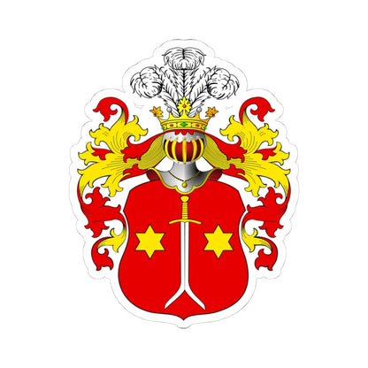POL COA Bociarski (Poland) (Coat of Arms) STICKER Vinyl Kiss-Cut Decal 4 Inch White - The Sticker Space